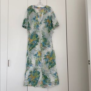 Colorful White Beach Swim Coverup